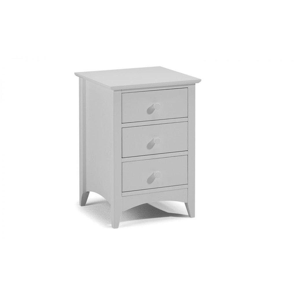 Timeless Dove Grey Bedside Drawer (3 Drawers)